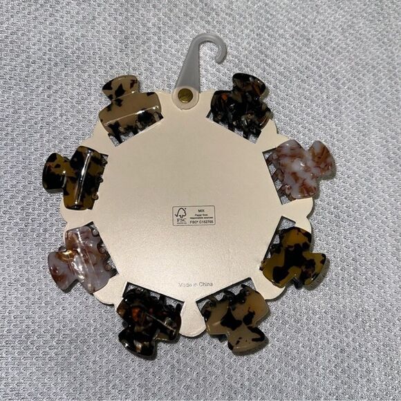 Sunday State Shades of Brown Gold Pink Gray Marble Claw Clips set of 8 - Picture 4 of 5